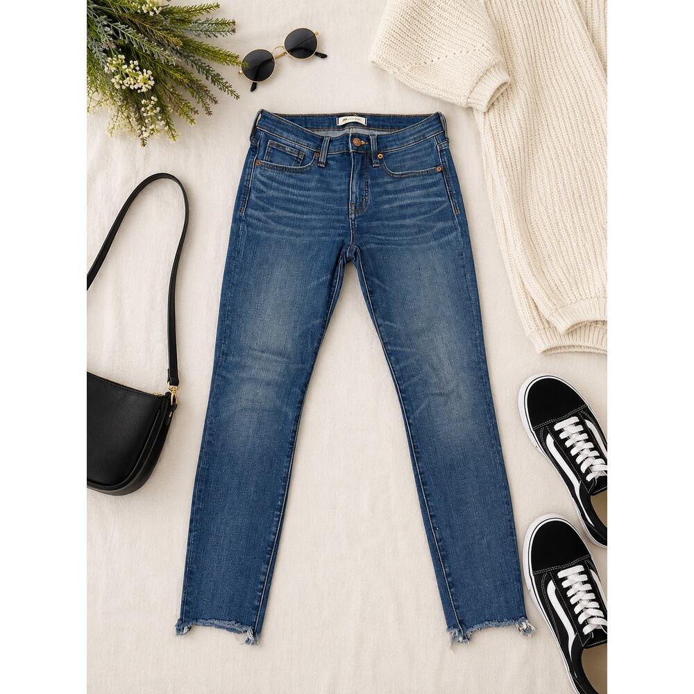 Madewell |  9" High-Rise Skinny Crop Raw Hem Jeans Size 26